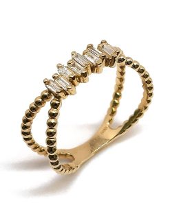 Damenring Gelbgold 585 mit 0,18 ct Diamanten – V000106