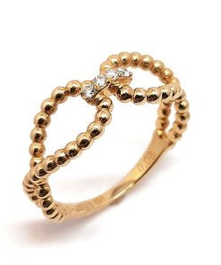 Damenring Gelbgold 585 mit 0,06 ct Diamanten – V000021