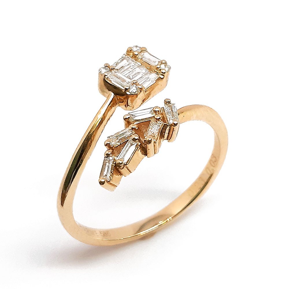 Damenring, Gelbgold 585 mit 0,25 ct Diamanten (V000116)