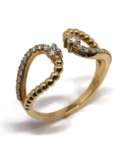 Damenring Gelbgold 585 mit 0,23 ct Diamanten – V000032