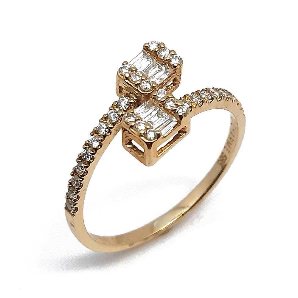 Damenring, Gelbgold 585 mit 0,27 ct Diamanten (V000120)