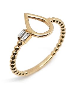 Damenring Gelbgold 585 mit 0,04 ct Diamanten – V000048