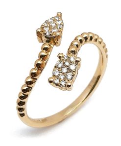 Damenring Gelbgold 585 mit 0,13 ct Diamanten – V000035