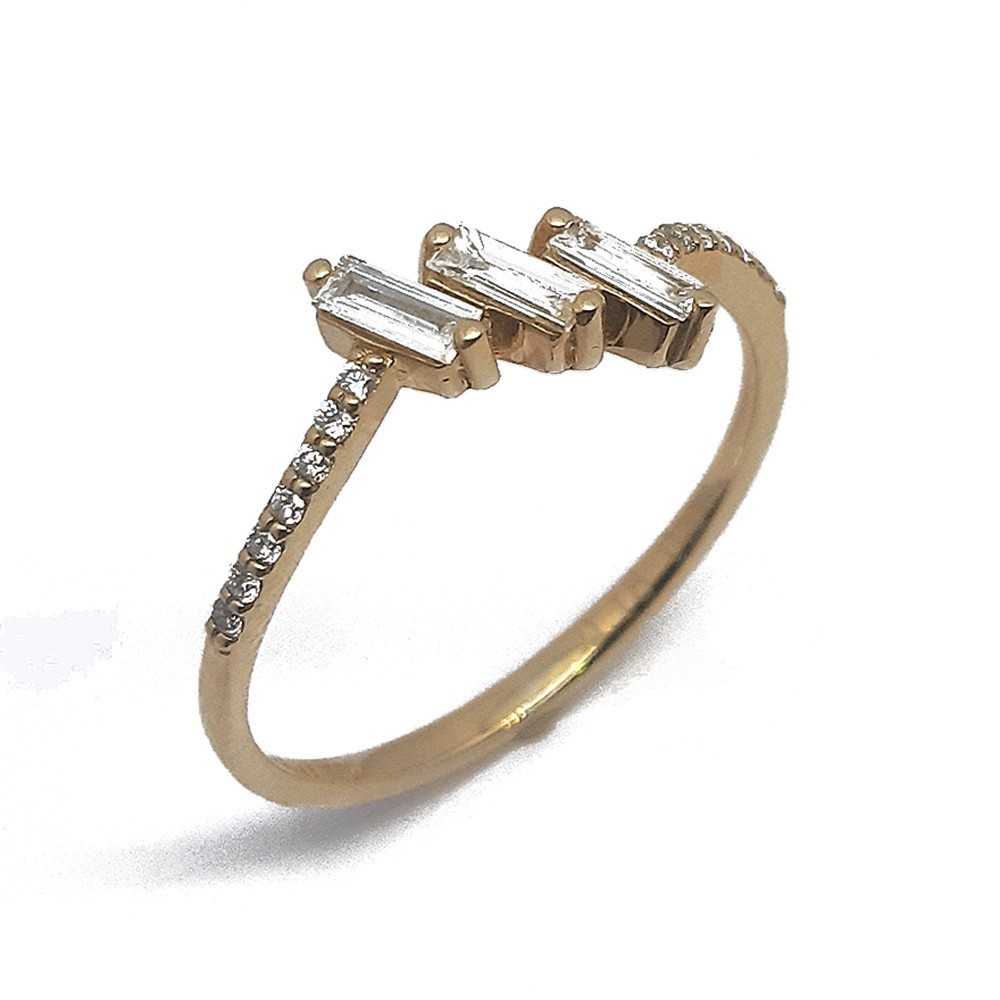 Damenring, Gelbgold 585 mit 0,25 ct Diamanten (V000108)
