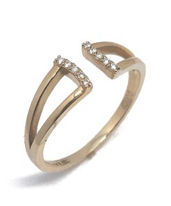 Damenring Gelbgold 585 mit 0,05 ct Diamanten – V000031