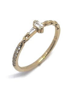 Damenring Gelbgold 585 mit 0,10 ct Diamanten – V000056