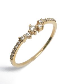 Damenring Gelbgold 585 mit 0,14 ct Diamanten – V000038