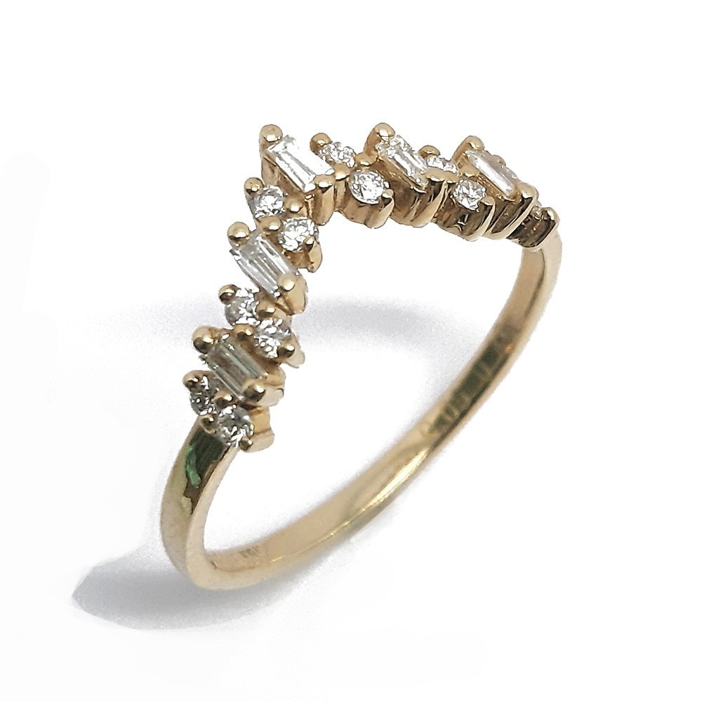 Damenring, Gelbgold 585 mit 0,20 ct Diamanten (V000117)