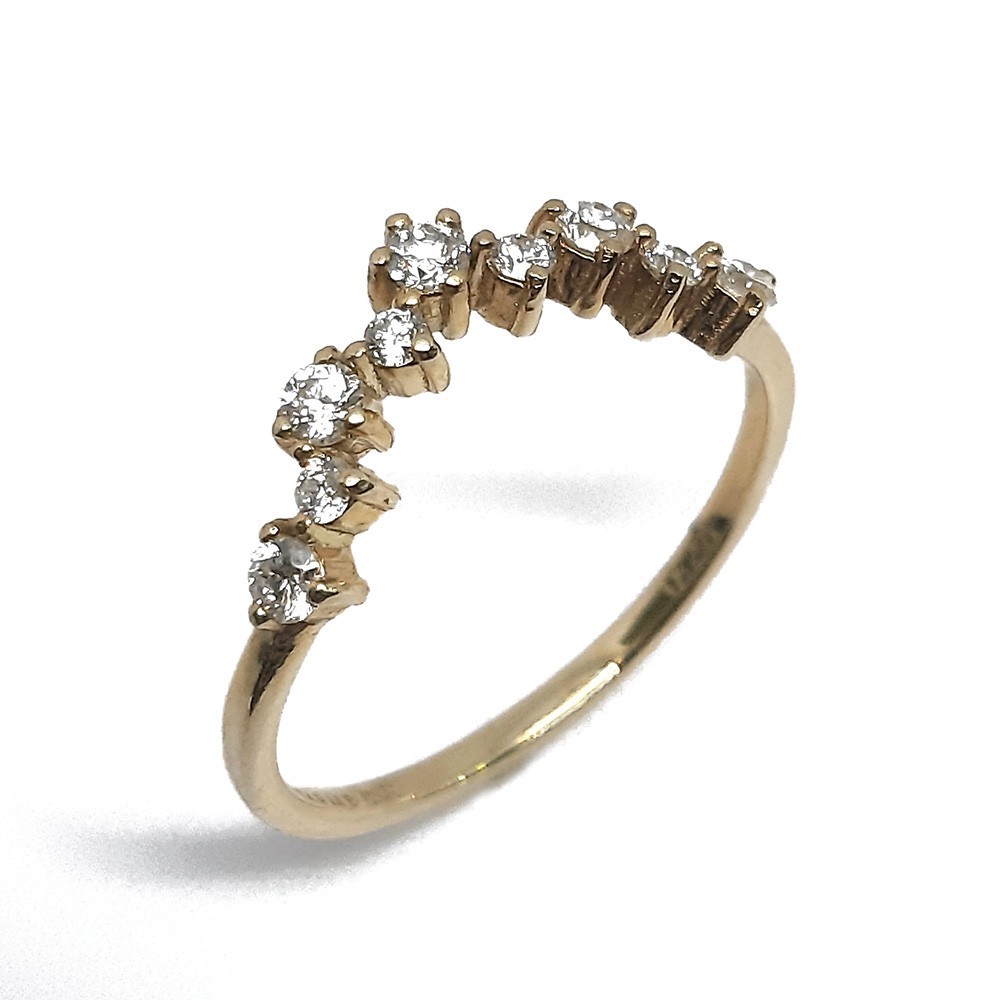 Damenring, Gelbgold 585 mit 0,28 ct Diamanten (V000030)