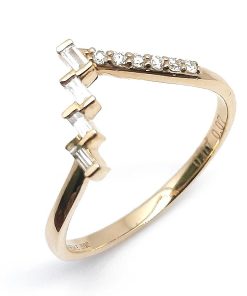 Damenring Gelbgold 585 mit 0,12 ct Diamanten – V000111