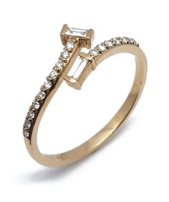 Damenring Gelbgold 585 mit 0,23 ct Diamanten – V000104