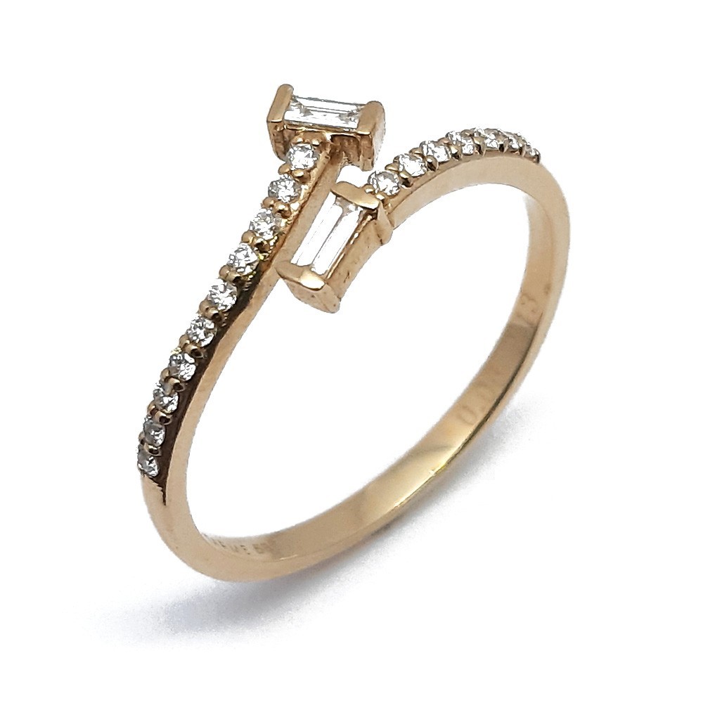 Damenring, Gelbgold 585 mit 0,23 ct Diamanten (V000104)
