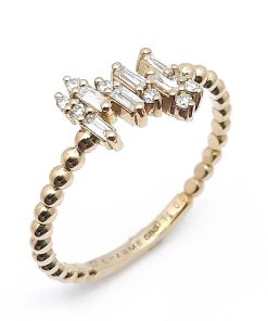 Damenring Gelbgold 585 mit 0,19 ct Diamanten – V000115