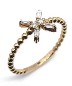 Damenring Gelbgold 585 mit 0,14 ct Diamanten – V000055