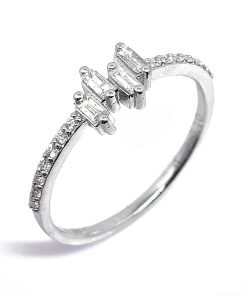 Damenring Weißgold 585 mit 0,24 ct Diamanten – V000109
