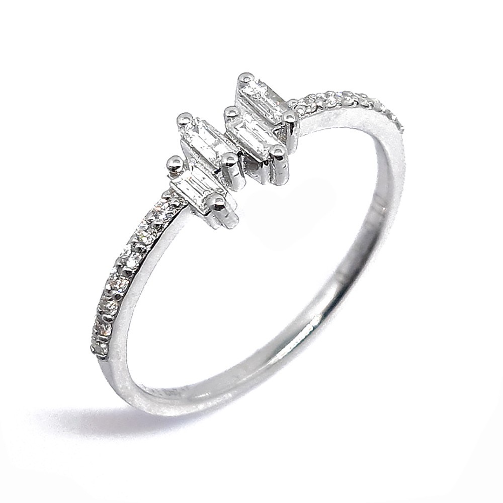 Damenring, Weißgold 585 mit 0,24 ct Diamanten (V000109)