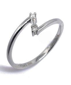 Damenring Weißgold 585 mit Diamanten – V000044