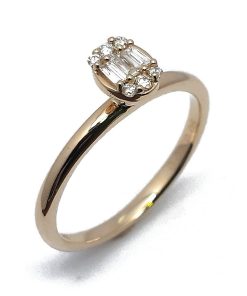 Damenring Gelbgold 585 mit 0,12 ct Diamanten – P000591