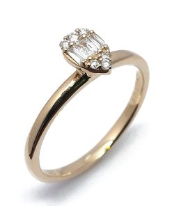 Damenring Gelbgold 585 mit 0,12 ct Diamanten – P000599
