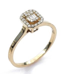 Damenring Gelbgold 585 mit 0,087 ct Diamanten – P000613