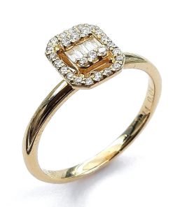 Damenring Gelbgold 585 mit 0,18 ct Diamanten – P000587