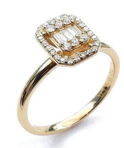 Damenring Gelbgold 585 mit 0,21 ct Diamanten – P000586