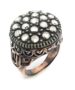 Retro-Ring Rotgold 333 / Silber 925 mit 0,90 ct Diamanten – FE00039