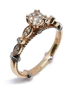 Damenring Gelbgold 585 mit 0,24 ct Diamanten – P000410