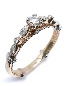 Damenring Gelbgold 585 mit 0,52 ct Diamanten – P000409