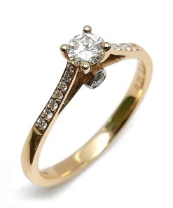 Damenring Gelbgold 585 mit 0,37 ct Diamanten – P000413