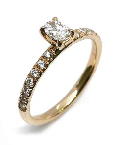 Damenring Gelbgold 585 mit 0,43 ct Diamanten – P000370