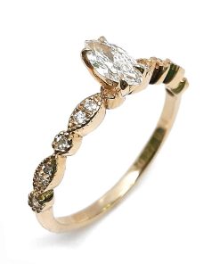Damenring Gelbgold 585 mit 0,41 ct Diamanten – P000162