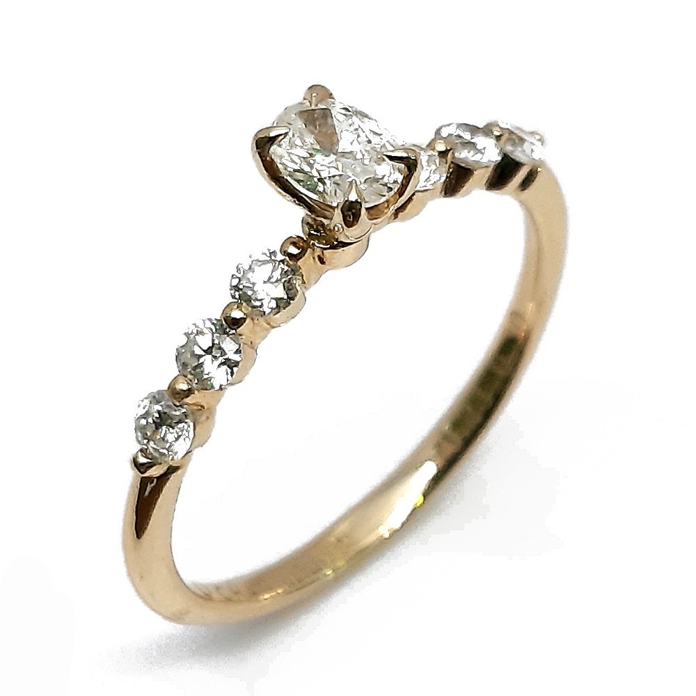 Damenring, Gelbgold 585 mit 0,53 ct Diamanten (P000650)