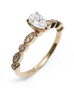 Damenring Gelbgold 585 mit 0,49 ct Diamanten – P000168