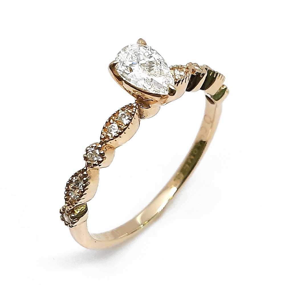 Damenring, Gelbgold 585 mit 0,49 ct Diamanten (P000168)