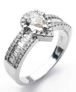 Damenring Weißgold 585 mit 0,75 ct Diamanten – P000308