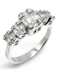 Damenring Weißgold 585 mit 0,61 ct Diamanten – P000317