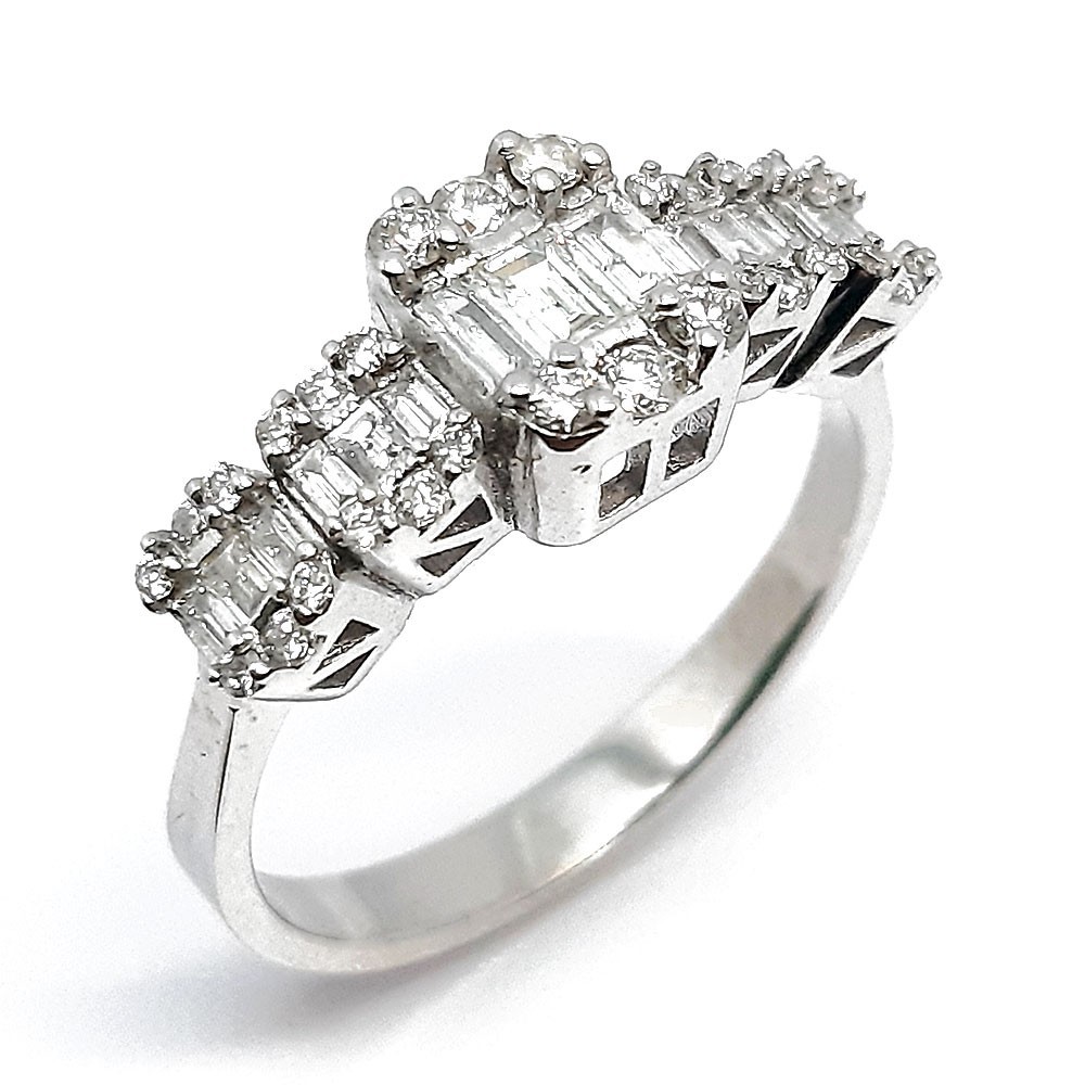 Damenring, Weißgold 585 mit 0,61 ct Diamanten (P000317)