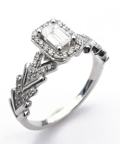 Damenring Weißgold 585 mit 0,49 ct Diamanten – P000313