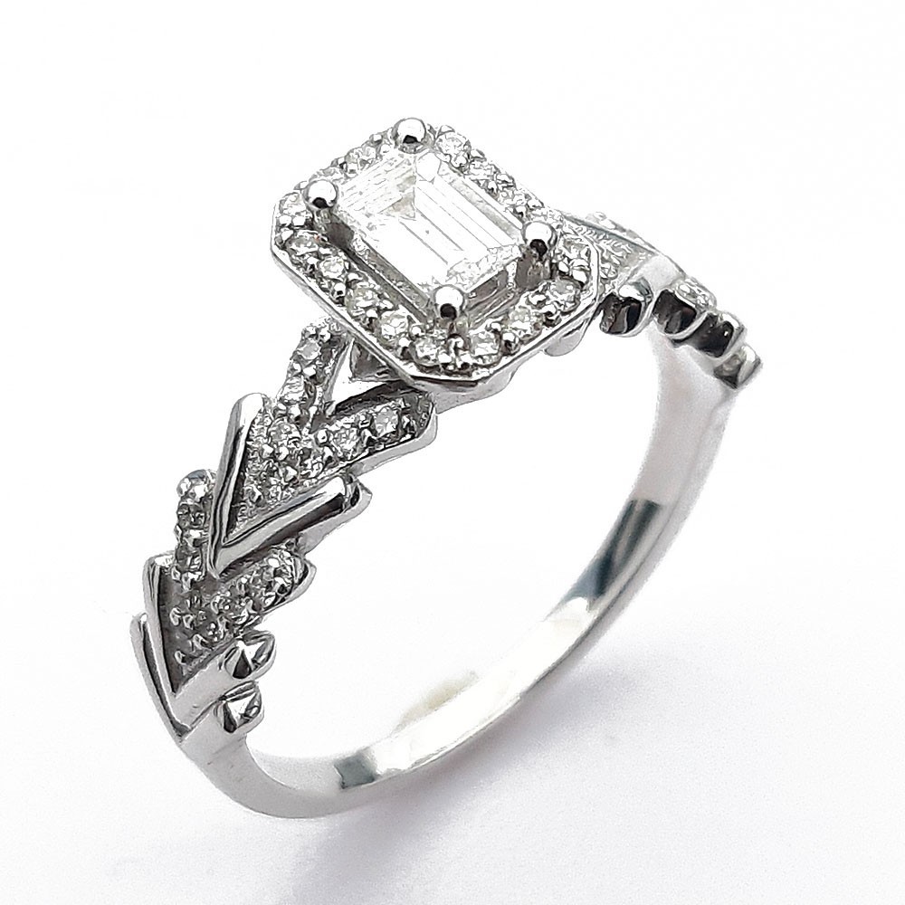 Damenring, Weißgold 585 mit 0,49 ct Diamanten (P000313)