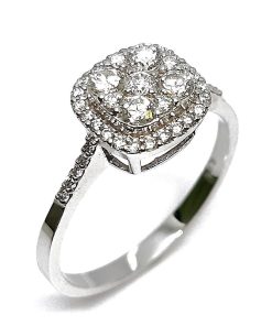 Damenring Weißgold 585 mit 0,49 ct Diamanten – P000655