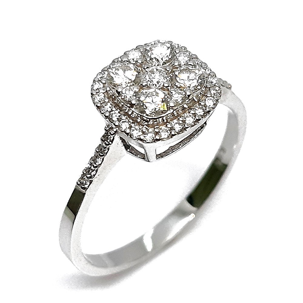 Damenring, Weißgold 585 mit 0,49 ct Diamanten (P000655)