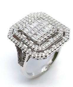 Damenring Weißgold 585 mit 1,08 ct Diamanten – P000333