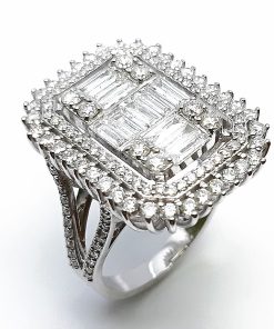 Damenring Weißgold 585 mit 2,28 ct Diamanten – P000334