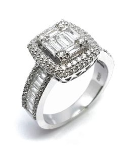 Damenring Weißgold 585 mit 1,51 ct Diamanten – P000335