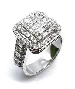 Damenring Weißgold 585 mit 1,29 ct Diamanten – P000336