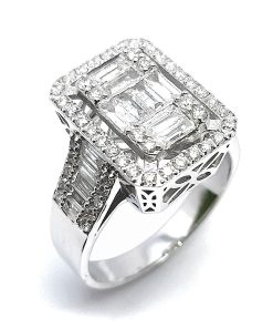 Damenring Weißgold 585 mit 1,28 ct Diamanten – P000332