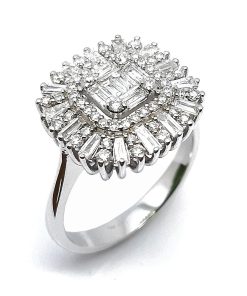 Damenring Weißgold 585 mit 0,80 ct Diamanten – P000303