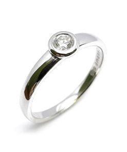 Verlobungsring Weißgold 585 mit 0,14 ct Diamanten – P000520