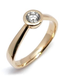 Verlobungsring Gelbgold 585 mit 0,29 ct Diamanten – P000265